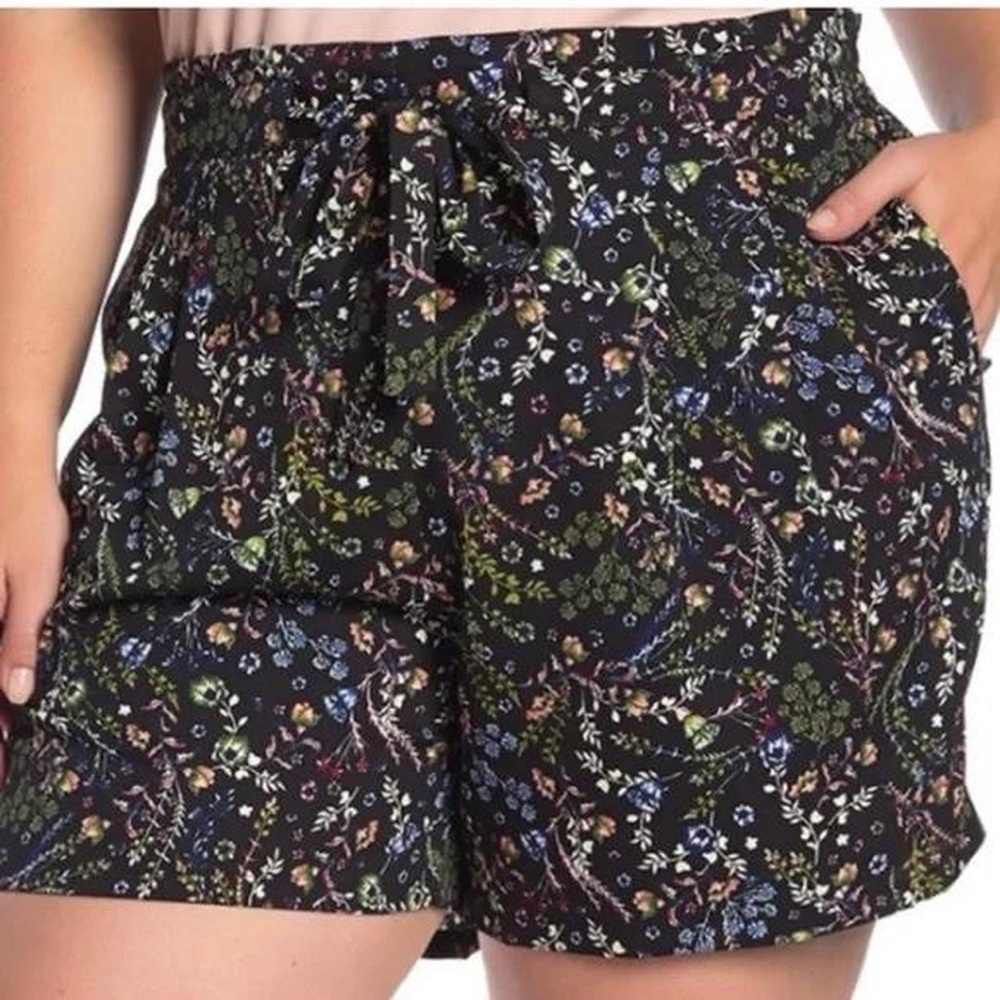 Dr2 Shorts Dr2 Floral Paper Bag Style Tie Front Shorts Size S